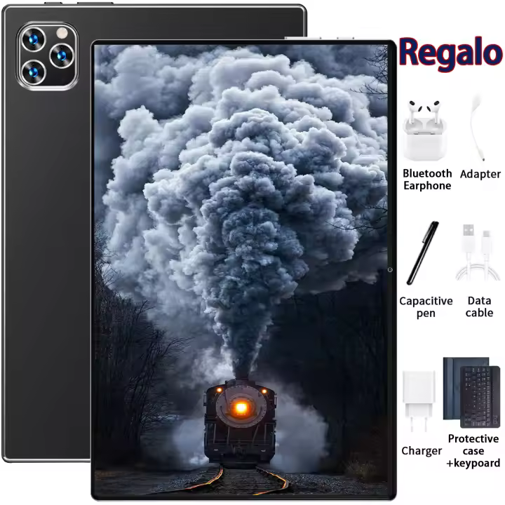 2025 Nueva tableta original de 10,1 pulgadas 13 16GB Ram 1TB ROMs Doble Tarjeta 14 núcleo WPS GPS Bluetooth 5G Rojo Teléfono - 1
