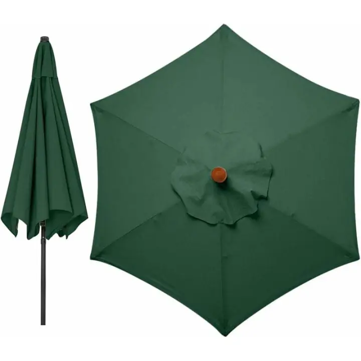 Cubiertas de repuesto para sombrilla, 3 metros,  cubierta de repuesto para sombrilla de jardín, cubierta de repuesto para sombrilla, solo cubierta (verde) - 1