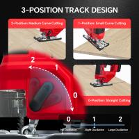 Sága Juego Sin Cable Con Inclinación 0°- 45° Y 3 Ajustes Orbital Con Luz LED Para Tronco De Madera Compatible Con Batería Milwaukee 18V (No Incluye Batería) - details 3