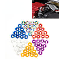 10PCS JDM Modificado Hexágonal Fijaciones De Parachoques Engrosado Tornillos De Placa De Licencia Accesorio De Estilo De Coche Material De Aluminio - details 2