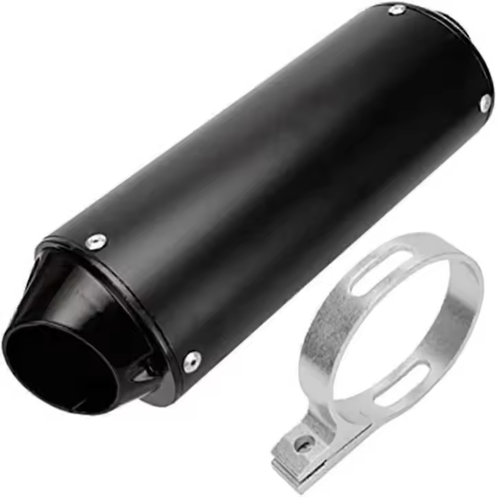 1.5" 38mm Exhaust Muffler With Clamp for 125cc 140cc 150cc 160cc 4 Wheeler ATV Quad Motorcycle Lifan Dirt Bike Black - 1