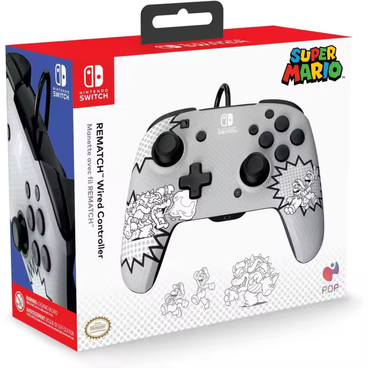 Mando Alámbrico PDP Rematch Comic Strip Licenciado - Nintendo Switch - 1