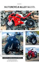 Modelo De Motocicleta V4S Panigale a Escala 1/12 Juguete De Metal Con Sonido Y Luz Regalo De Cumpleaños O Navidad Para Niños Tamaño Aproximado 17.5*6.5*9CM - details 9