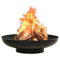 vidaXL Brasero de Acero 80 cm Fogata Chimenea Calentador de Patio Horno Cuenco Color Negro,  Marrón, y mas - details 0