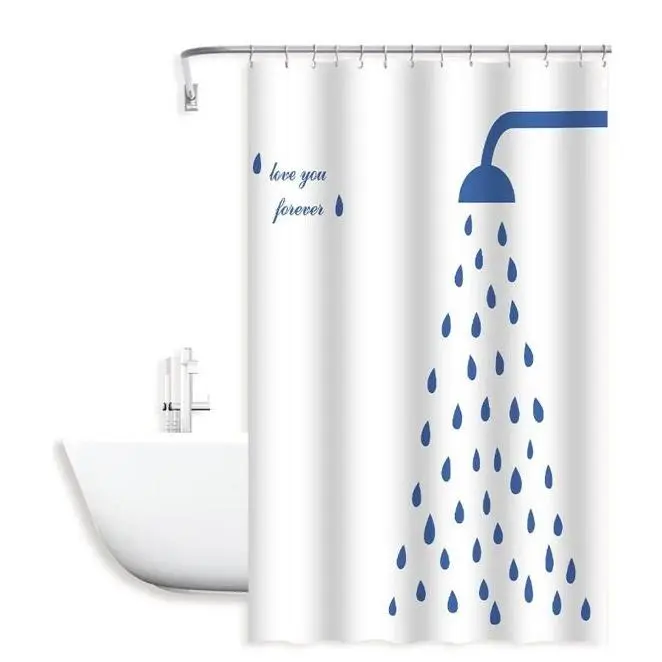 TODOBIEN STORE - Cortina de Ducha Translúcido - Cortinas de Baño Fina Impermeable 180x180cm de Plástico Incluye Ojales Reforzados y Ganchos de plástico - 1