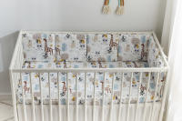 LALA - Juego de ropa de Cama para Cuna de Bebe, Valla de Algodón Puro, 30x30x6 piezas enteras, lavado de Bicicleta para perro. - details 2