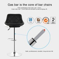 Aqrau - Taburete de Bar con Respaldo Cromado, Ajuste de Altura - details 0