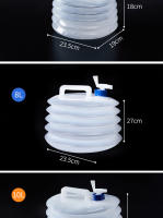 Bote De Agua Portátil Para Coche Y Exteriores Plegable De 5-15L Con Grifo Para Camping Picnic Senderismo Capacidad Ajustable Transparente - details 7