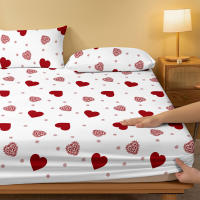 Sábana Individual Con Patrón De Amor Verdadero En Blanco Cubierta De Cama Con Estampado Para Dormitorio 1 Pieza Poliéster 100% Excluye Fundas De Almohada - details 3