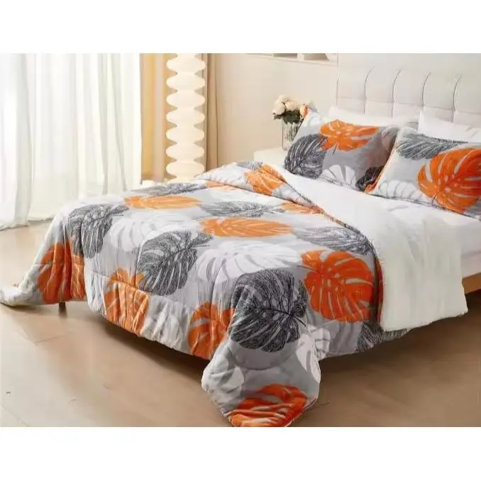 Edredón nórdico con Borreguito Ultra Suave y cálido Set de Cama con Funda de Almohada (180x240CM +1 Funda)(220x240CM +2 Funda)(240x260CM +2 Funda) - 1