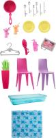 Barbie ,Casa amueblada plegable con cocina, piscina, dormitorio y lavabo incluye muñeca Barbie Mattel GWY84 - details 3