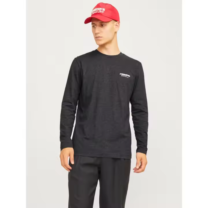 Jack & Jones Alvis Camiseta Manga Larga Color Negro - Elástico Y Suave Al Tacto, Ideal Para Vestir A Diario - 1