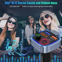 LENCENT FM Transmisor Bluetooth 5.0 Inalámbrico Con Kit De Manos Libres Para Coche Reproductor MP3 USB Tipo-C PD 20W+ QC3.0 Rapido Modulador FM - details 2