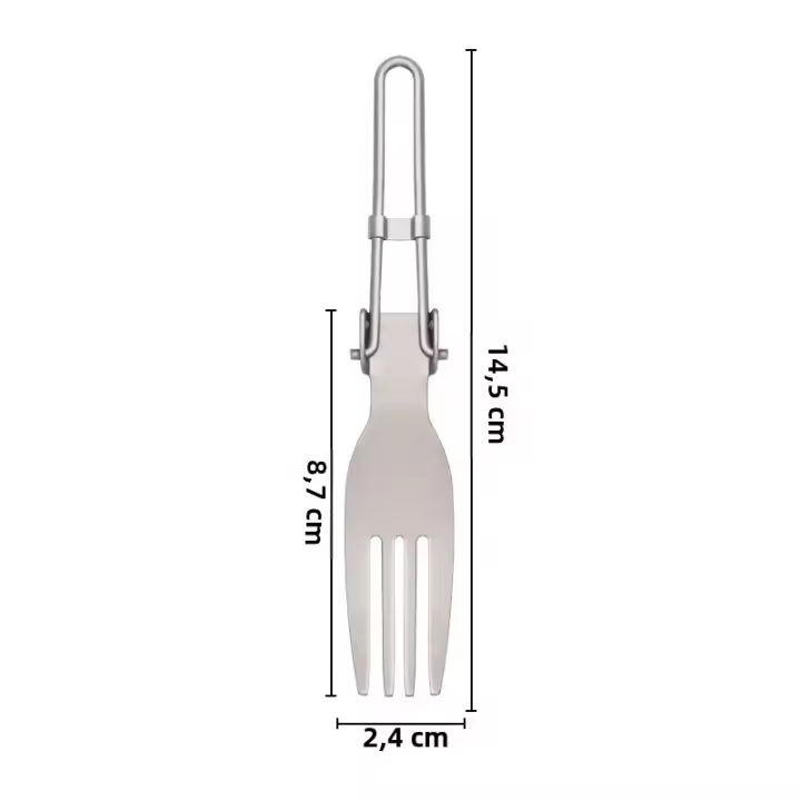 Cuchara Plegable De Titanio Puro Para Camping Y Pícnic Cuchara Y Cucharón De Aleación De Titanio Portátil Resistente Al Agua Hirviendo - 1