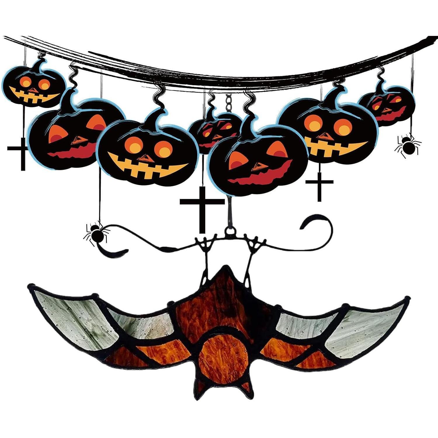 Halloween - Decoración de Halloween - Decoración de Halloween al aire libre - TerrorDecoración de pared de murciélago - Halloween 2DDecoración de murciélago: ideal para dormitorio, exterior, interior, ventana, cocina, fiesta, oficina y baño.