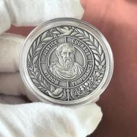 Moneda De Stoicismo Con Emblem De Las Cuatro Virtudes Cardinales Recordatorio Inspirador Para Enthusiasts De La Ética Cristiana Material Metálico Proveniente De Mainland China - details 1