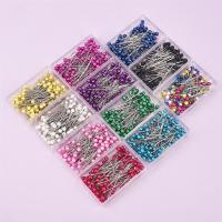 100Pcs/Box Agujas De Posicionamiento Con Cabeza De Perla Colorida Para Costura De Vestidos Herramienta De Costura Para DIY - details 2