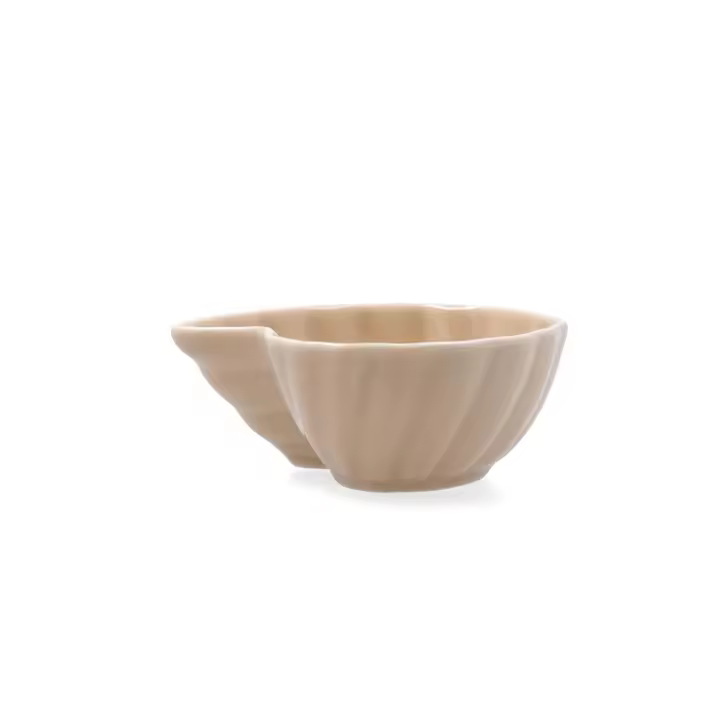 BIDASOA AURA STELA Bol Porcelana 12,5X11,5X5CM Beige Con relieve Porcelana de alta calidad resistente para el uso diario Apilable - 1