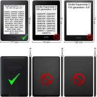 Ociodual Funda Con Tapa Cierre Magnético Cuero Sintetico para Kindle Paperwhite 3/2/1 Gen. 7/6/5 Morada - details 4