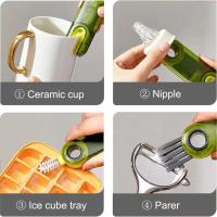Cepillo De Limpieza 3 En 1 Para Botellas Y Tazas Con Bola De Acero Flexible Cepillo Para Agujeros De Tiras Y Cubiertas De Botella Herramienta De Limpieza Ecológica Multifuncional - details 4