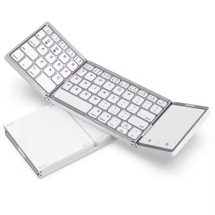 Teclado Bluetooth Plegable Seenda Para PC Mac Smartphone Windows iOS Android Recargable Portátil Con 63 Teclas Estilizado En Inglés - 1