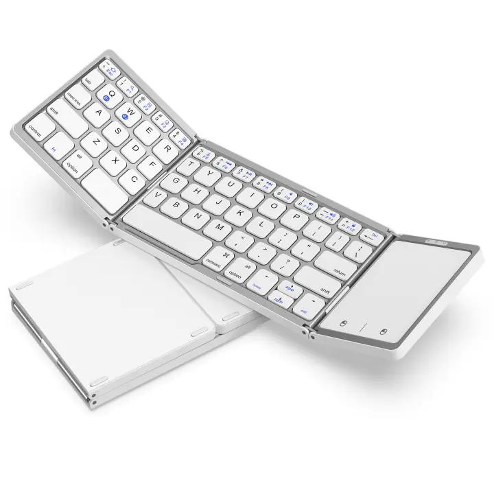 Teclado Bluetooth Plegable Seenda Para PC Mac Smartphone Windows iOS Android Recargable Portátil Con 63 Teclas Estilizado En Inglés - 1