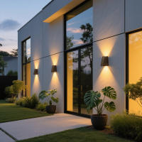 Lámpara De Pared Solar LED Para Exterior Impermeable Iluminación Atmosférica Decorativa Para Jardín Paseo Porche Balcón Camping Moderna - details 5