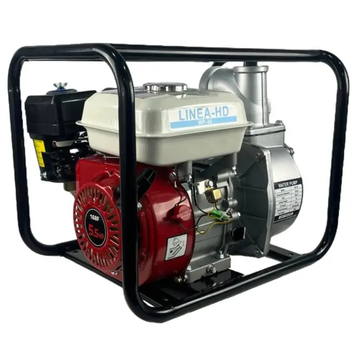 LINEA HD WP-30 motobomba de agua, motor 4T, 196cc, 5.5CV, para mangueras de 80cm (3"), 7m aspiración. - 1