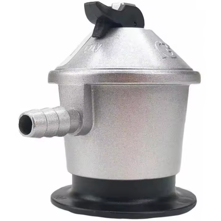 Regulador de gas + Manguera de butano 1.5 m con 2 Abrazaderas, Kit Alcachofa de bombona de gas  con Mangura y abrazaderas - 1
