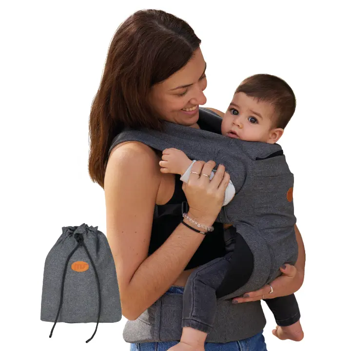 MS Kowari - Portabebés elastico, fácil de usar y colocar.Portabebé Ergonómico ajustable, mochila multiusos apropiada hasta 15 kg. Fuerza distribuída entre hombros y espalda - 1