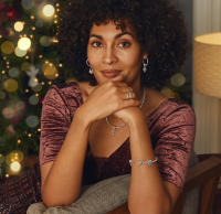 PANDORA Colgante de copo de nieve de cristal de hielo con cuentas, accesorios de joyería para otoño e invierno - details 0