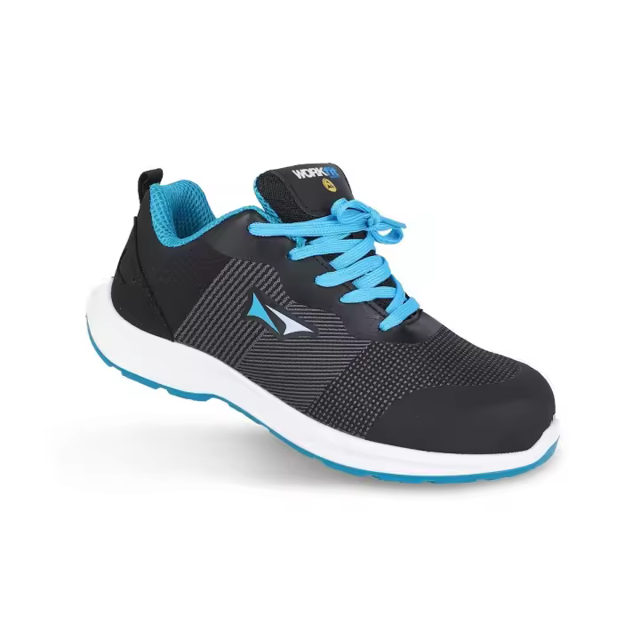 Zapato de Seguridad Deportivo Workfit RACE S3S SR - Ideal uso labora y cotidiano, muy ligero y cómodo - Puntera de protección de fibra de vidrio - Plantilla textil antiperforación y flexible - Suela de Poliuretano de Alta Densidad - 1
