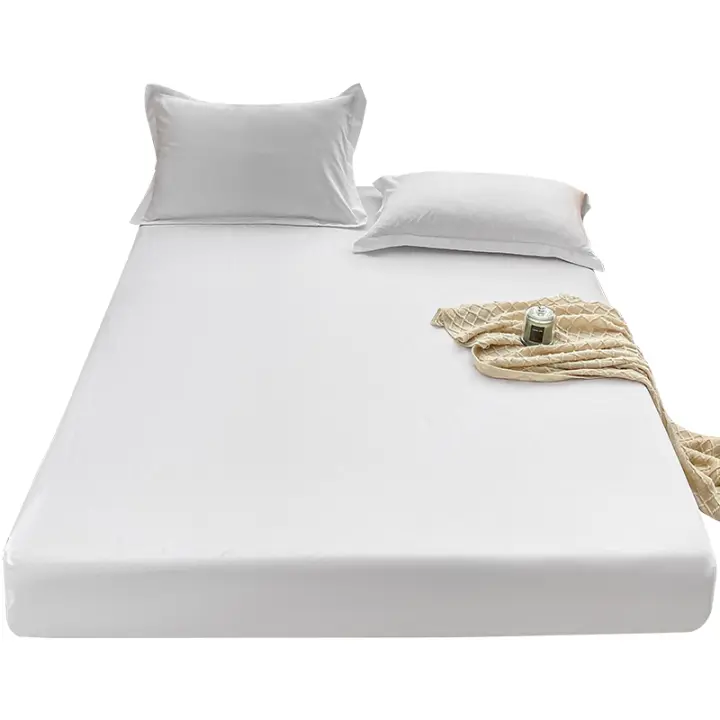 Sábana Ajustable De Color Sólido Premium Ultra Suave Tejido De Sateen Para Noches Cálidas Hipoalergénica Y Fácil De Limpiar Ropa De Cama - 1