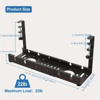 Rack De Almacenamiento Ajustable Para Debajo De La Mesa Cesta Colgante Para Cableado Y Enchufes Eco-amigable De Hierro Tamaño M - details 2
