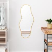vidaXL Espejo de Pared Dorado Colgante Dormitorio Tocador Salón Decoración Color Dorado,  Negro,  Plateado y mas - details 0