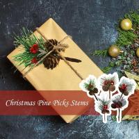 10Pcs Conos De Pino Y Ramas De Pino Con Berros Rojos Artificiales Para Adornos De Navidad Arbol De Navidad Guirnalda DIY Regalos Decorativos - details 4