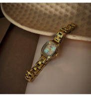 Reloj De Mujer Retro Francés Mini Dial En Oro Resistente Al Agua Reloj De Cuarzo Elegante Y Exquisito Para Uso Diario - details 7