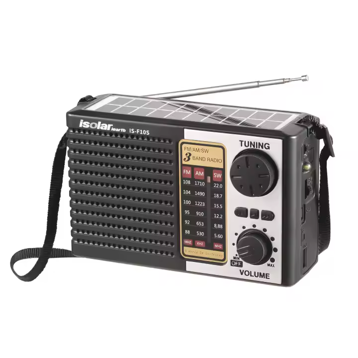 Radio De Emergencia Portátil With Energía Solar BT Ranura Para Tarjeta TF Inside Hand Al Aire Libre Preparación De Emergencias - 1
