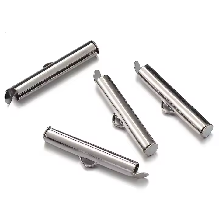 20pcs Tornillos De Acero Inoxidable Para Pulsera Y Collar De Cuentas Multifilamento Hecho En Zhejiang China Metal Clavija Final De Tubo Para DIY Joyería - 1