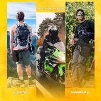 AHR Quality Riñonera Pierna (Gran Capacidad) Riñonera Moto Lateral Pernera Moto Hippie con Cremallera, Riñonera Trabajo Militar 3 Bolsillos y Doble Sujeción Unisex… - details 1