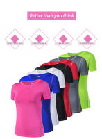 Top De Yoga Para Mujer 2023 Camiseta Deportiva De Secado Rápido Para Gimnasio Running Fitness Poliéster Spandex Manga Corta Transpirable Talla Verdadera - details 0