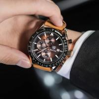 Relojes para Hombre Analógico Movimiento Cuarzo Cronografo Impermeable Luminoso Moda Casual Reloj de Pulsera Correa de Cuero Elegante Regalo para Hombre - details 6