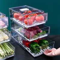 Caja De Almacenamiento Para Nevera De Cocina Tipo Cajón Fresh-Keeping Para Huevo Y Carne Caja De Congelación De Alimentos Moderna Material PET+PE - details 2
