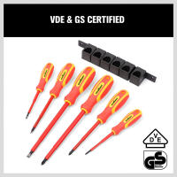 Juego de destornilladores aislados 94191.6PC (CRUZ/PALA) - 530g, 34x23x4cm Incluye puntas magnéticas para electricistas - details 0