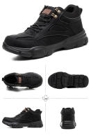 Zapatos De Seguridad Para Hombre Con Punta De Acero Indestructibles Antipinchazos Y Antideslizantes Botas Tácticas Protección Del Pie - details 9