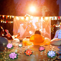 Lanternas Flotantes De Loto Impermeables Decorativas Para Piscina Luz LED Operada Por Batería Vela De Loto Para Bendición - details 5