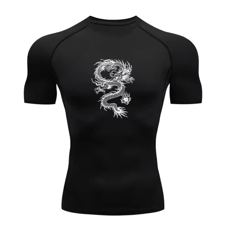 Camiseta De Entrenamiento Rápida Para Hombres Camiseta De Compresión Transpirable Con Mangas Cortas Para Fitness Y Correr - 1