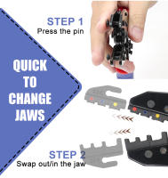 Juego De Herramientas De Prensa 8 En 1 YFX Interchangeable Para Conectores De Tubo Contraido No Aislado Barrelo Abierto Ferrules Pliers De Acero Al Carbono - details 2