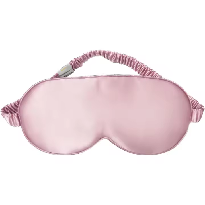 Masque de Nuit Sommeil Soie Yeux  100% Pur Naturelle 19 Mommes Mûrier Soie Cache Oeil Pour Dormir Bandeau Douce Confortable Occultant Femme/Homme/Adulte Avec Bouchons D'oreilles (Rose) - 1