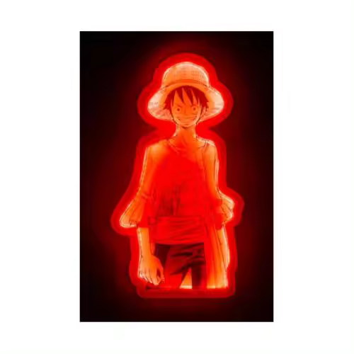 Mural Lámpara Neon Luffy One Piece Tecnofun - 1